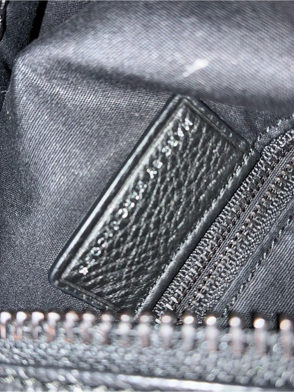 Marc By Marc Jacobs Black Leather Label on Real Lamb Fur